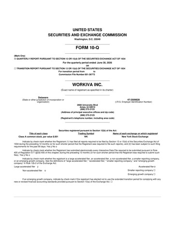 Thumbnail Workiva
 10-Q Quarterly Report FY2026 
