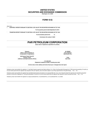 Miniature Par Pacific Holdings 10-Q Rapport trimestriel  