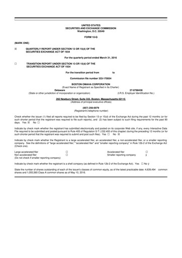 Thumbnail Boston Omaha 10-Q Quarterly Report FY2016 