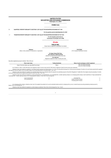 Vorschaubild Twilio 10-Q Quartalsbericht 2022 