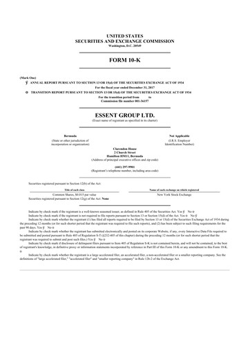 Thumbnail Essent Group 10-K Annual Report 2017