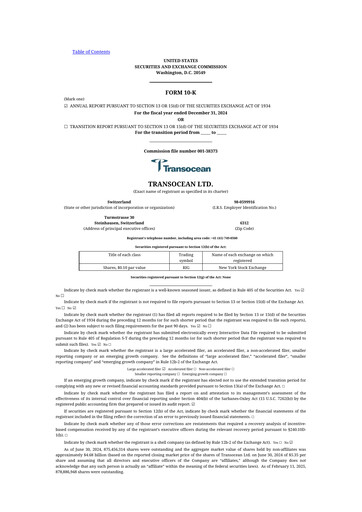 Thumbnail Transocean 10-K Annual Report 2024