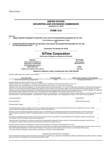 Thumbnail SiTime 10-K Annual Report 2025