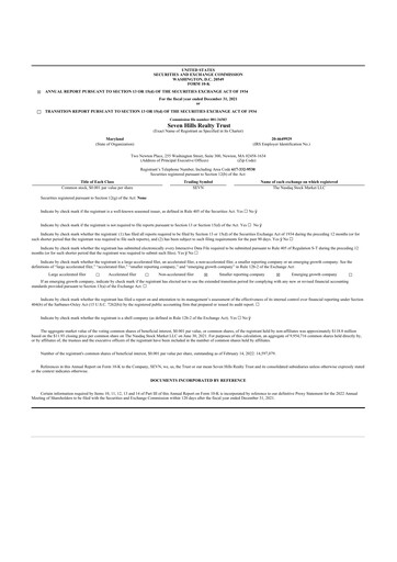 Thumbnail Seven Hills Realty Trust 10-K Annual Report 2021