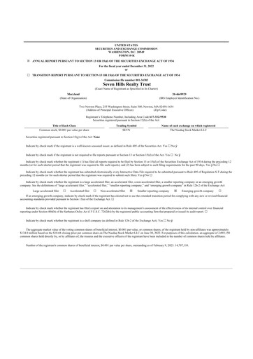 Thumbnail Seven Hills Realty Trust 10-K Annual Report 2022