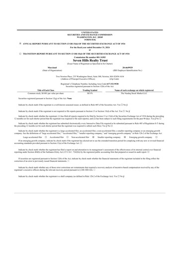 Thumbnail Seven Hills Realty Trust 10-K Annual Report 2024