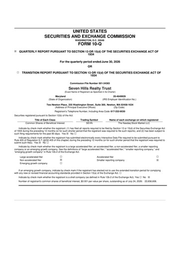 Thumbnail Seven Hills Realty Trust 10-Q Quarterly Report FY2026 