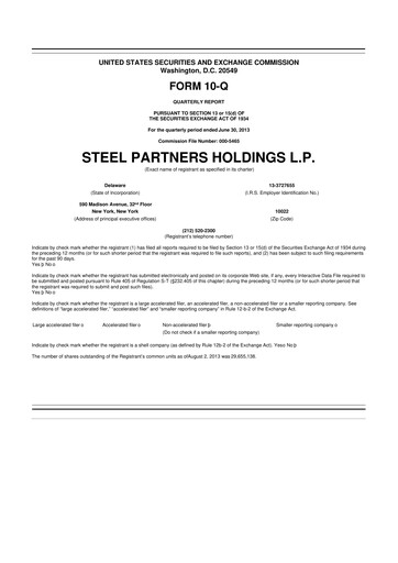 Thumbnail Steel Partners 10-Q Quarterly Report FY2013 