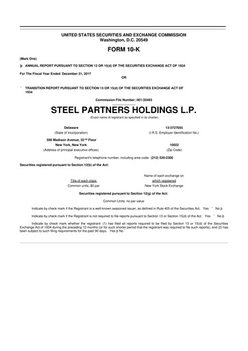 Thumbnail Steel Partners 10-K Annual Report 2017