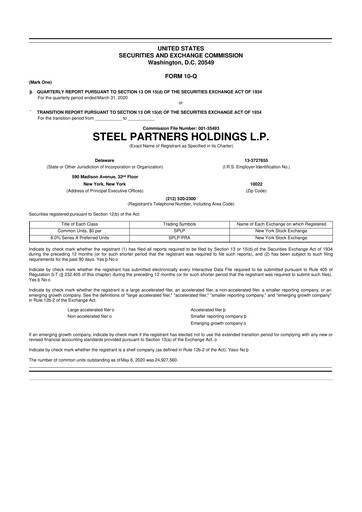 Thumbnail Steel Partners 10-Q Quarterly Report FY2020 