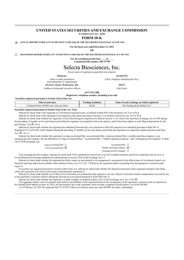 Miniature Cartesian Therapeutics 10-K Rapport annuel 2022