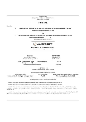Vorschaubild Alarm.com
 10-K Jahresbericht 2025