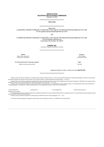 Thumbnail SI-BONE 10-Q Quarterly Report FY 