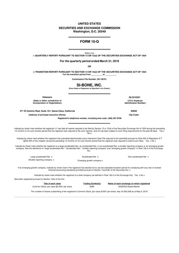 Thumbnail SI-BONE 10-Q Quarterly Report FY 