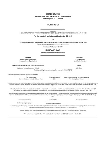 Thumbnail SI-BONE 10-Q Quarterly Report FY 