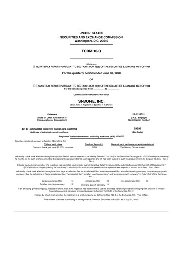 Thumbnail SI-BONE 10-Q Quarterly Report FY 
