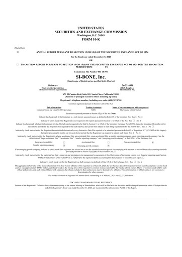 Miniature SI-BONE 10-K Rapport annuel 2020