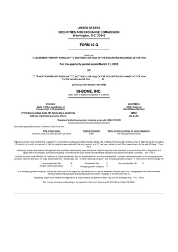 Thumbnail SI-BONE 10-Q Quarterly Report FY 