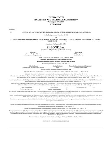 Miniature SI-BONE 10-K Rapport annuel 2022