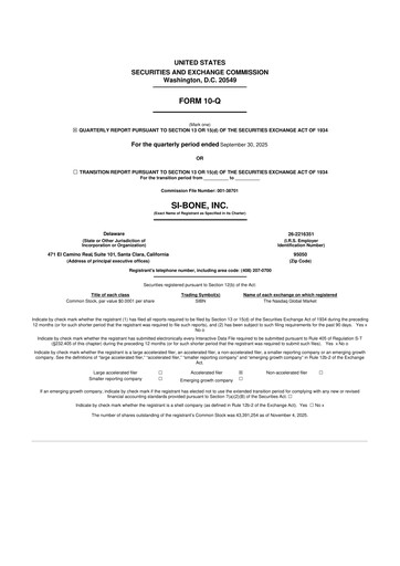 Thumbnail SI-BONE 10-Q Quarterly Report FY 