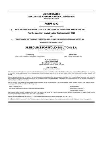 Vorschaubild Altisource Portfolio Solutions
 10-Q Quartalsbericht 2017 