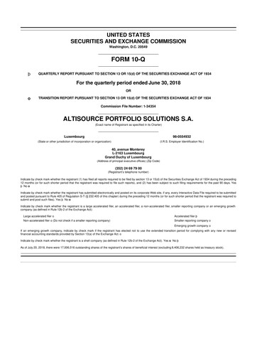 Vorschaubild Altisource Portfolio Solutions
 10-Q Quartalsbericht 2018 