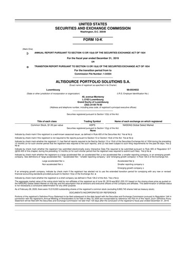 Thumbnail Altisource Portfolio Solutions
 10-K Annual Report 2019