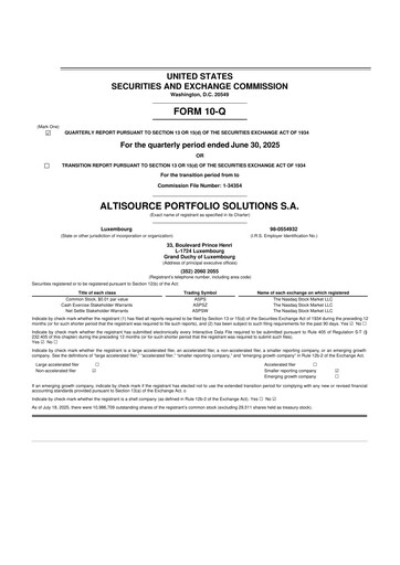 Vorschaubild Altisource Portfolio Solutions
 10-Q Quartalsbericht 2025 