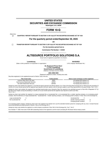 Vorschaubild Altisource Portfolio Solutions
 10-Q Quartalsbericht 2025 