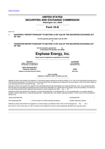 Thumbnail Enphase Energy
 10-Q Quarterly Report FY2013 