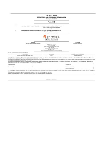 Thumbnail Enphase Energy
 10-Q Quarterly Report FY2024 
