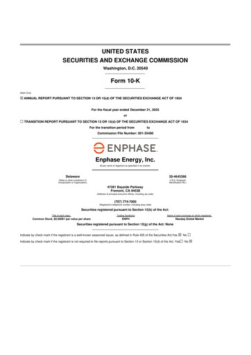 Thumbnail Enphase Energy
 10-K Annual Report 2025