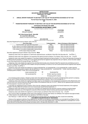 Miniature Two Harbors Investment
 10-K Rapport annuel 2025
