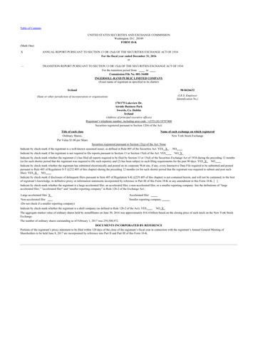 Thumbnail Trane Technologies
 10-K Annual Report 2016