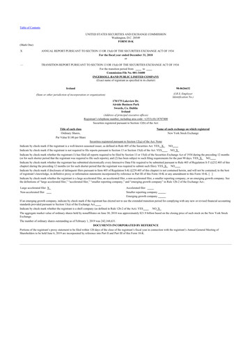 Thumbnail Trane Technologies
 10-K Annual Report 2018