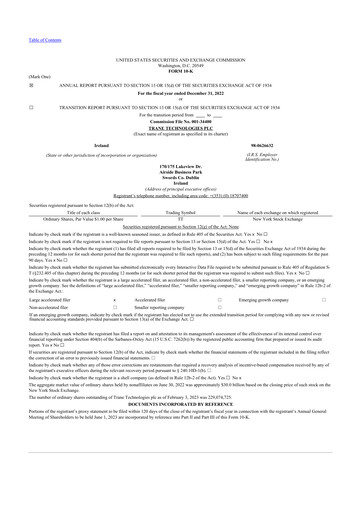 Thumbnail Trane Technologies
 10-K Annual Report 2022