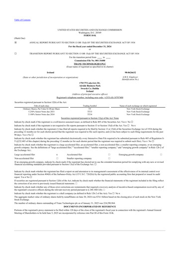 Thumbnail Trane Technologies
 10-K Annual Report 2024