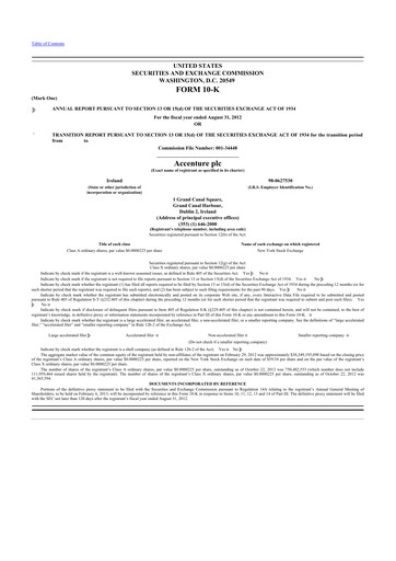 Thumbnail Accenture 10-K Annual Report 2012