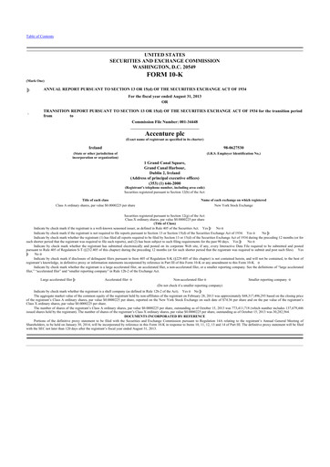 Thumbnail Accenture 10-K Annual Report 2013