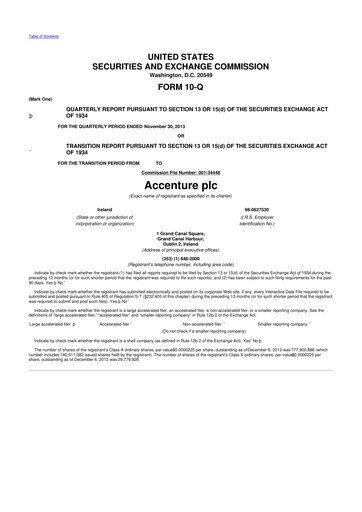 Thumbnail Accenture 10-Q Quarterly Report FY2014 