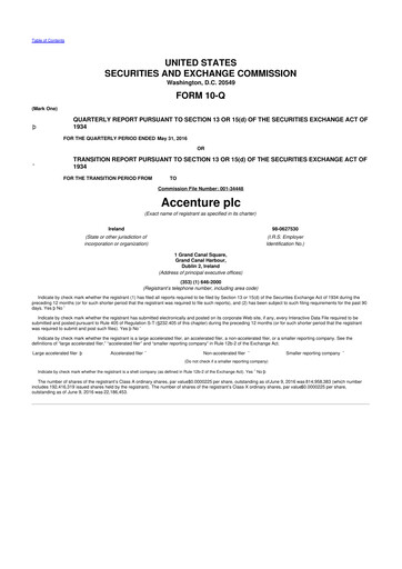 Thumbnail Accenture 10-Q Quarterly Report FY2016 