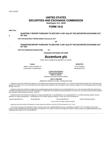 Thumbnail Accenture 10-Q Quarterly Report FY2017 