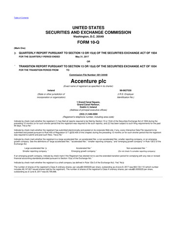 Thumbnail Accenture 10-Q Quarterly Report FY2017 