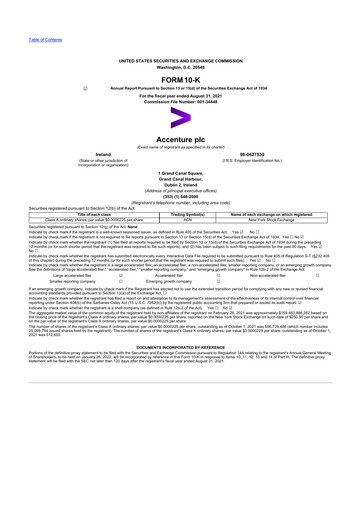 Thumbnail Accenture 10-K Annual Report 2021