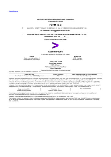 Thumbnail Accenture 10-Q Quarterly Report FY2022 