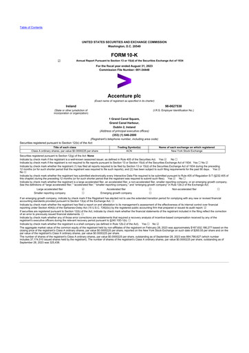 Thumbnail Accenture 10-K Annual Report 2023