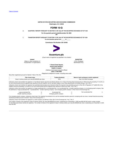 Thumbnail Accenture 10-Q Quarterly Report FY2026 