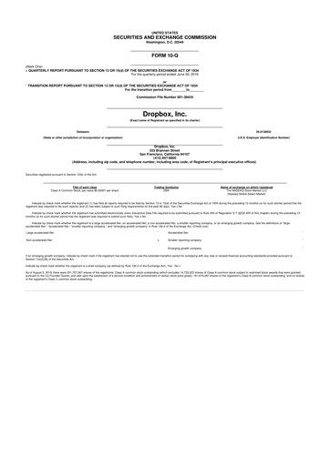 Thumbnail Dropbox 10-Q Quarterly Report FY2019 