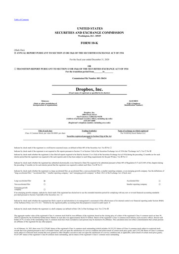 Thumbnail Dropbox 10-K Annual Report 2020