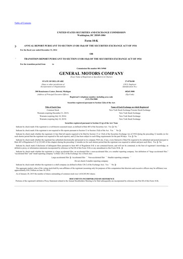 Thumbnail General Motors 10-K Annual Report 2014